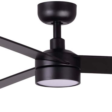 Faro Rudder S - plafondventilator met licht - Ø 106 cm - mat zwart