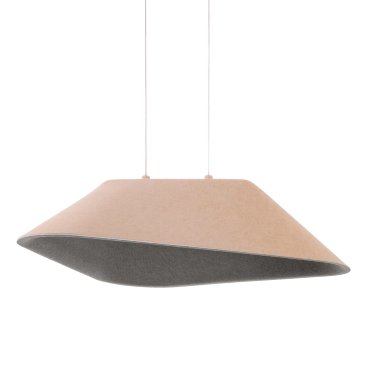 Maxlight Carbon - hanglamp - 55 x 50 x 220 cm - 8W LED incl. - crème en grijs