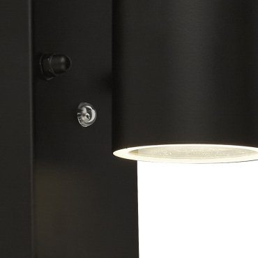 Searchlight Highbridge - buiten wandverlichting met dag/nacht sensor - 7 x 15 cm - IP44 - zwart
