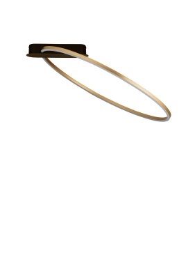 Nova Luce Kiklos - plafondlamp - Ø 64 x 30 cm - 30W dimbare LED incl. - messing goud