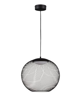 Nova Luce Kinetic - hanglamp - Ø 40 x 154 cm - 19W LED incl. - mat zwart