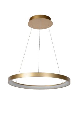 Lucide Vidal - hanglamp - Ø 58 x 70 cm - 50W LED incl. - mat goud/messing