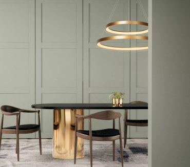 Lucide Vidal - hanglamp - Ø 78 x 200 cm - 92W LED incl. - mat goud/messing