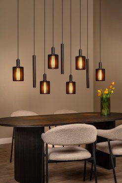 Lucide Lambres - hanglamp - 140 x 35 x 180 cm - zwart