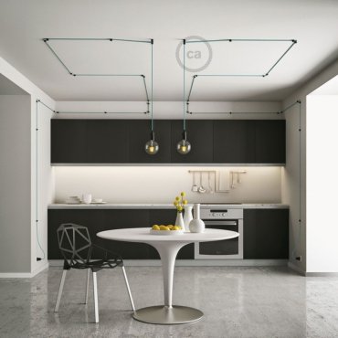 Creative Cables - plafond/wand snoerbevestiging - Ø 2,2 cm - zwart