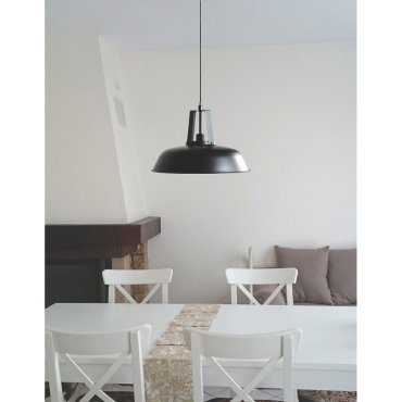 Artdelight Nero - hanglamp - Ø 45 x 175 cm - zwart