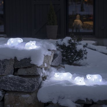 Konstsmide kerstverlichting - ijsberen - 16 x 7 x 9 cm - IP44 - transparant