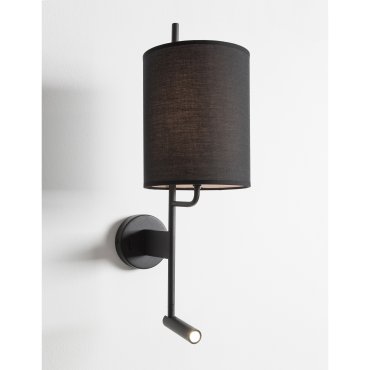 Nova Luce Yama - wandverlichting met schakelaar - 18 x 29,6 x 57,5 cm - 3W LED incl. - zwart