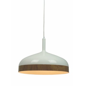 Artdelight Moondrop - hanglamp - Ø 45 x 183 cm - wit en hout