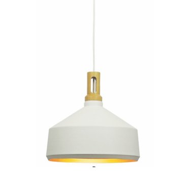 Artdelight Cornet - hanglamp - Ø 36 x 173 cm - wit en goud