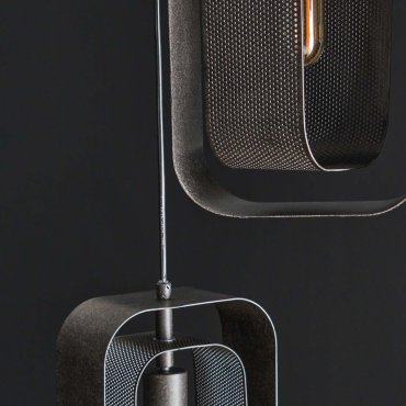 Vico Wilder 3L - hanglamp - Ø 35 x 150 cm - artic zwart