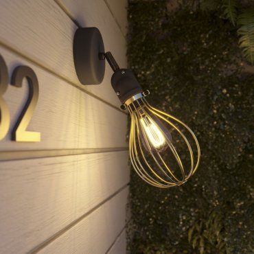 Creative Cables Eiva Drop - buiten- en/of badkamerwandlamp met siliconen bevestiging - Ø 12,5 x 15 x 21 cm - IP65 - brons