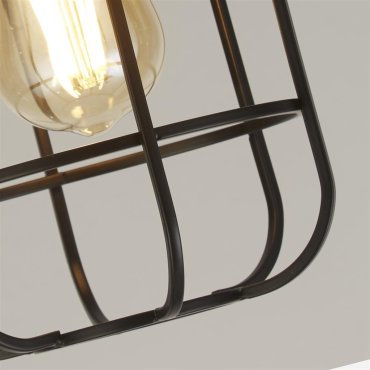 Searchlight Vision - plafondlamp - Ø 15 x 26 cm - mat zwart