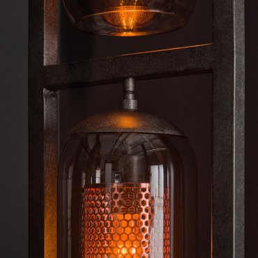 Vico Lantern 3L - vloerlamp - 32 x 23 x 158 cm - artic zwart