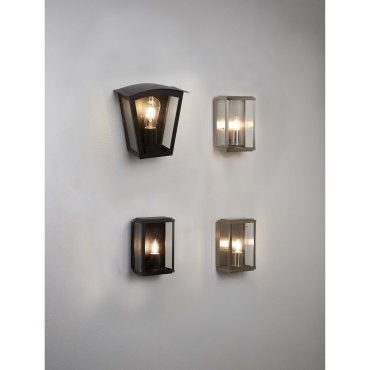 Searchlight Box - buiten wandverlichting - 16 x 25 cm - IP44 - satijn zilver