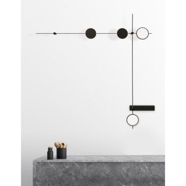 Nova Luce Magna - magnetische wandstructuur - 150 x 1,5 x 12 cm - zandzwart