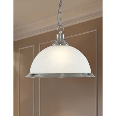 Searchlight American Diner - hanglamp - Ø 34 x 78 cm - chroom