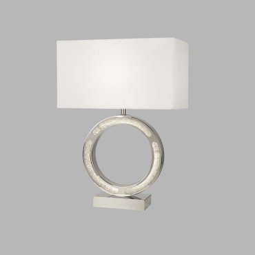 Searchlight Alaska - tafellamp - 32 x 60 cm - 9W LED incl. - wit en chroom