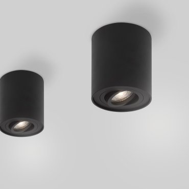 Nova Luce Gozzano - opbouwspot - Ø 8 x 9 cm - zwart