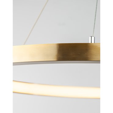 Nova Luce Empatia - hanglamp - Ø 60 x 120 cm - 35W dimbare LED incl. - messing goud