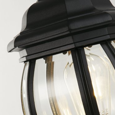 Searchlight Bel Aire - sokkellamp - Ø 17 x 50 cm - IP23 - zwart