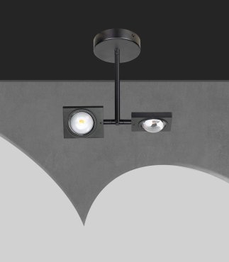 ETH Jake - plafondlamp - 30 x 23 cm - 3 stappen dimbaar - 20W LED incl. - zwart