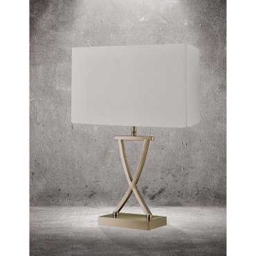 Searchlight Club - tafellamp - 31 x 20 x 48,5 cm - crème en antiek messing
