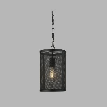 Searchlight Fishnet - hanglamp - Ø 20 x 150 cm - mat zwart