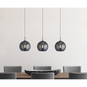 Searchlight Amsterdam - hanglamp - 120 x 30 x 240 cm - zwart
