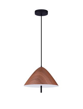 Nova Luce Oros - hanglamp - Ø 40 x 150 cm - 17W LED incl. - gezandstraald hout