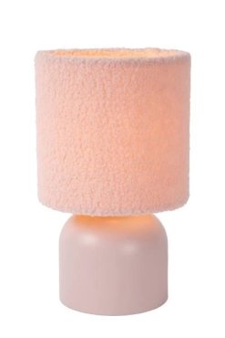 SHOWROOMMODEL - Lucide Woolly - tafellamp - Ø 16 x 28 cm - roze