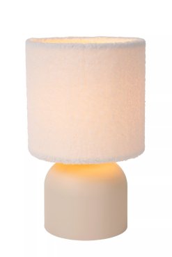 Lucide Woolly - tafellamp - Ø 16 x 28 cm - beige