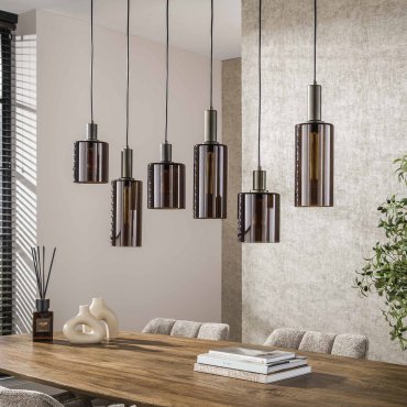 Vico Sepiora - hanglamp - 118 x 14 x 150 cm - sienna bruin