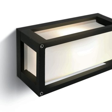 ONE Light Outdoor E27 Square - buiten wandverlichting - 25 x 9,5 x 12,5 cm - IP54 - zwart