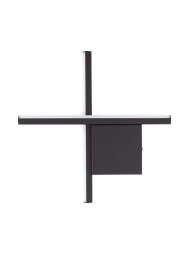 Nova Luce Cross - wandlamp - 30 x 30 x 4 cm - 10W LED incl. - zandzwart