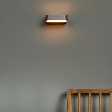 Lucide Silvi - oplaadbare wandlamp - 13 x 13,5 x 5 cm - 3,7W dimbare LED incl. - roest bruin