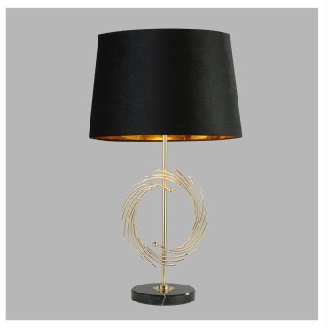 Searchlight Roman - tafellamp - 56 cm - zwart en goud
