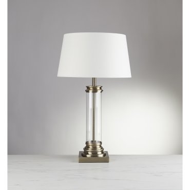 Searchlight Pedestal - tafellamp - Ø 37 x 62 cm - antiek messing