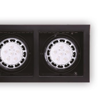 Maxlight Matrix II - inbouwspot - 345 x 185 mm, 315 x 150 mm inbouwmaat - zwart