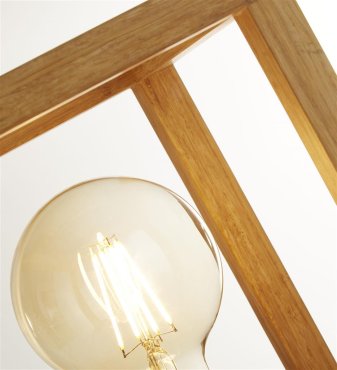 Searchlight Square - tafellamp - 20 x 20 x 25 cm - zwart en bruin
