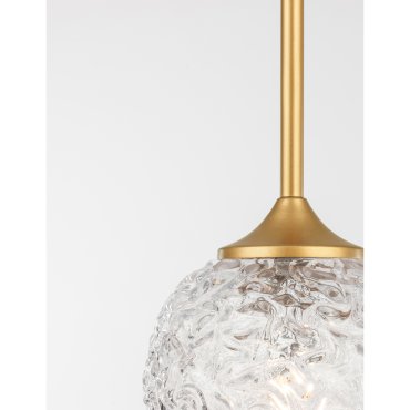 Nova Luce Mirano - hanglamp - Ø 15 x 180 cm - messing goud en transparant