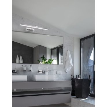 Nova Luce Rosa - spiegellamp - 57 x 4,5 x 19 cm - 18W LED incl. - IP44 - chroom
