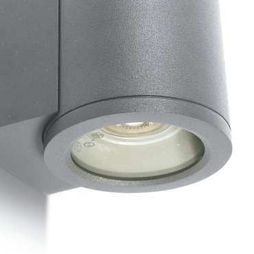ONE Light GU10 Outdoor - buiten wandverlichting - 8 x 9 cm - IP54 - grijs