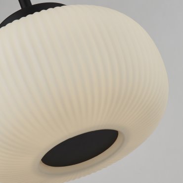 Searchlight Lumina - hanglamp - Ø 24 x 130 cm - wit en mat zwart