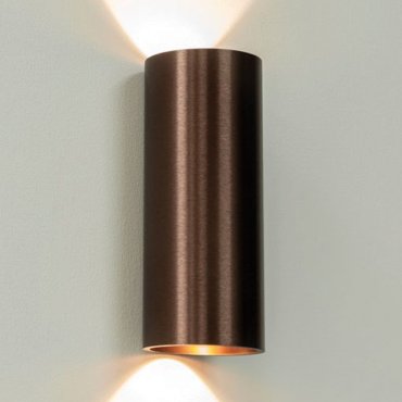 Artdelight Brody2 - wandverlichting - 7,2 x 7,2 x 18 cm - 2 x 4W dimbare LED incl. - IP54 - brons geborsteld