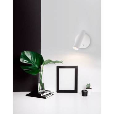 Nova Luce Laredo - wandlamp met schakelaar - 9 x 11 x 11 cm - 3W LED incl. - wit