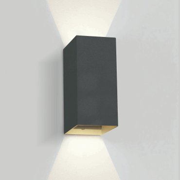 ONE Light Outdoor Wall Dark Lights - buiten wandverlichting - 9 x 6,8 x 16,6 cm - 2 x 3W LED incl. - IP54 - antraciet