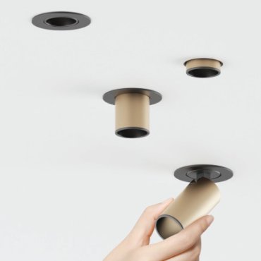 VK Lighting Coko - randloze opbouwspot met inbouwrozet - Ø 3,5 x 7,3 cm - Ø 50 mm inbouwmaat - 6W LED incl. - brons