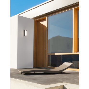 Nova Luce Keen - buiten wandverlichting - 22,5 x 6,5 x 9,5 cm - 12W LED incl. - IP65 - donkergrijs