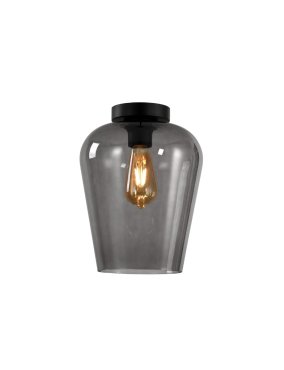 Artdelight Tombo - plafondverlichting - Ø 23 x 27 cm - gerookt